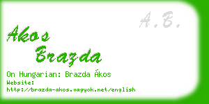akos brazda business card